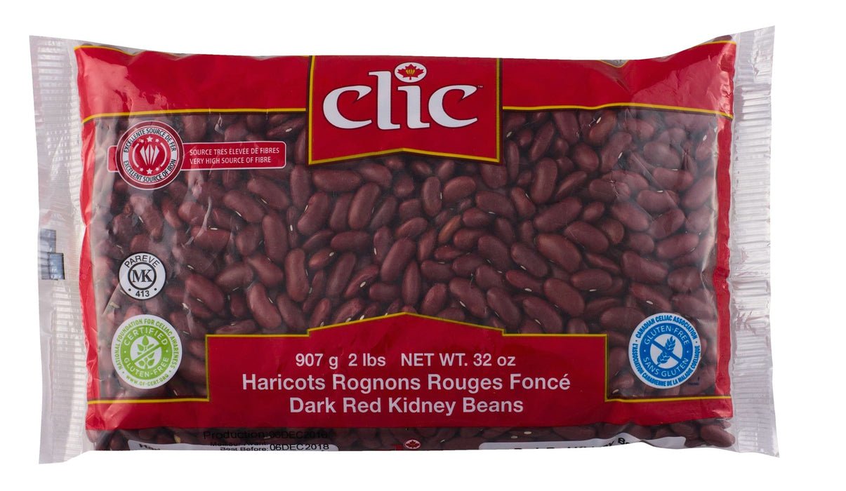Clic haricots rognon rouge foncé 907g
